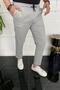 Men's Gray Relaxed Fit Double Leg Jogger Pants - 2
