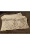 French Lace Dowry Velvet 50X90 Hand & Face Towel - Cream Silver - 2