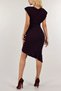 New Season Purple Color Flounce Double Breasted Collar Glitter Evening Dress 76313 - 4