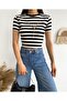 Striped Necklace Crop