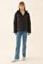 Clairs Regular Fit Stand Collar Short Length Black Color Women's Coat - 3