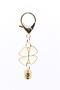 Gold 5-Piece Clover Decorated Keychain - 5