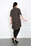 Women's Black Cotton Viscose Honeycomb Pattern Large Size Tunic - 4