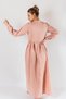 Women Muslin Stylish Long Sleeve Pink Shirt Dress - 3