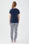 100% Cotton Short Sleeve Women's Pajama Set 8611 - 5
