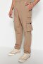 Mink Jogger Fit Pocketed Technical Fabric Trousers Tmnss23Pl00028 - 3