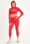 Women's Pushup Pocket Sports Leggings – Red – Rise Leggings - 2