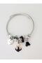 Steel Bracelet with Anchor and Bead Charm - 4