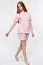 Combed Cotton Front Buttoned Short Sleeve Shorts Set - 2