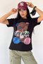Women's Black Crew Neck Printed 100% Cotton T-Shirt - 5