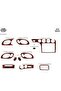 Meriç ®   Ford Mondeo Front Glove Box Trim Mahogany 11 Pieces 1993-1996