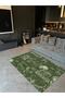 Green Hand Drawing Vintage Theme Digital Printing Decorative Woven Base Carpet Mira 1290 - 2