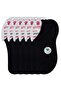 6 Pairs Seamless Bamboo Women's Black Sneaker Socks