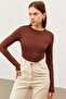 Women's Bitter Brown Crew Neck Body