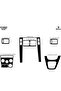 Meriç ®   Hyundai Tucson Front Glove Box Trim Gloss Black 9 Piece 2004-2010