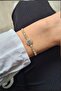 Single Row Zircon Stone Elegant Waterway Bracelet Gold Color - 3
