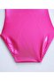 Lully Kids Girl's Bright Fuchsia Rope Strap Swimsuit - 3