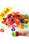 Pack of 12 Colorful Flexible Elastic Hair Clips