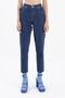 Serenity Dark Blue Mom Jeans Lycra High Waist Blue Snow Washed Mom Jeans - 6