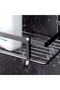 Black 3-Tier Bathroom Shelf with Hooks - 3