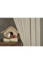 Striped Tulle Beige Pleatless - 3
