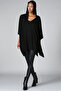 Women's Black Poncho HK2120
