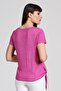 Women's Side Tie T-Shirt-Pink PRA-236843-771560 - 4