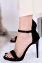 Women's Black Pointed Heel Suede Evening Dress Shoes