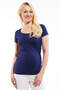 Women's Navy Blue Maternity T-Shirt Bm345 - 3
