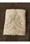 French Lace Dowry Velvet 50X90 Hand & Face Towel - Cream Silver - 4