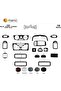 Meric® Fiat Palio Front Torpedo Trim Aluminum 18 Pieces 2002-2005 - 2