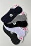 6 Pairs Seamless Bamboo Women's Black Sneaker Socks - 4