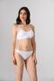 Women's White Seamless Thin Strapless Padded Gather Detail Bustier Seamless Knitted - 3
