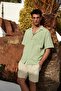 Yeşil Oversize Fit Yazlık Pamuklu Gömlek TMNSS23GO00080