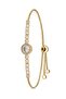 Single Row Zircon Stone Elegant Waterway Bracelet Gold Color