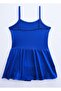 Girl's Cobalt Blue Rope Strap Skirt Swimsuit - 3