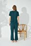 Green Soft Touch Thin Knitted Pajama Set - 3