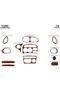 Meriç ®   Hyundai Elantra Front Glove Box Trim Mahogany 12 Pieces 1995-1998