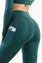 Women's Petrol Green High Waist, Stretch, Lifting, Pocket Sports Leggings Push Up Connection Series