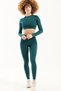 Women's Petrol Green High Waist, Stretch, Lifting, Pocket Sports Leggings Push Up Connection Series - 7