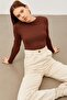 Women's Bitter Brown Crew Neck Body - 2