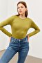 Women's Oil Green Crew Neck Body - 2