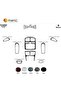 Meriç ®   Hyundai Santa Fe Front Glove Box Trim Mahogany 9 Pieces 2002-2006 - 4