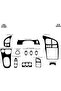 Meric® Kia Shuma Front Torpedo Covering Glossy Black 13 Pieces 1998-2006