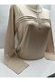 Self Patterned Stoned Lycra Summer Mother's Day Women's Mother's Combed Cotton Blouse - 2