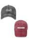 Dad & Mom Set of 2 Washable Baseball Caps