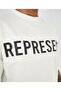 Large Size Represent Owners' Club Printed Oversize Cotton T-shirt with Chest Detail - 4