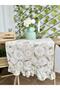 Roza Dertsiz Stain-Resistant Vintage Ruffled Daisy Patterned Runner - 7