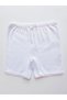 Girl's Skirt/Dress Underpants 100% Cotton White Ribbed Leg Panties/Boxers 3-Piece - 3