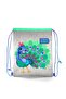 Kids Silver Lavender Peacock Patterned Drawstring Drawstring Backpack 22692